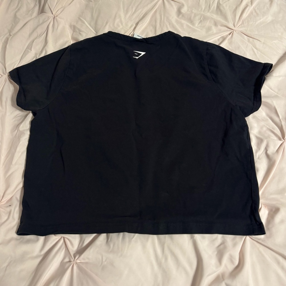 Gymshark Black Tee with White Logo - Picture 3 of 4